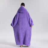 Oversized Hoodie Blanket Adults Soft Wearable Blanket Cold Days