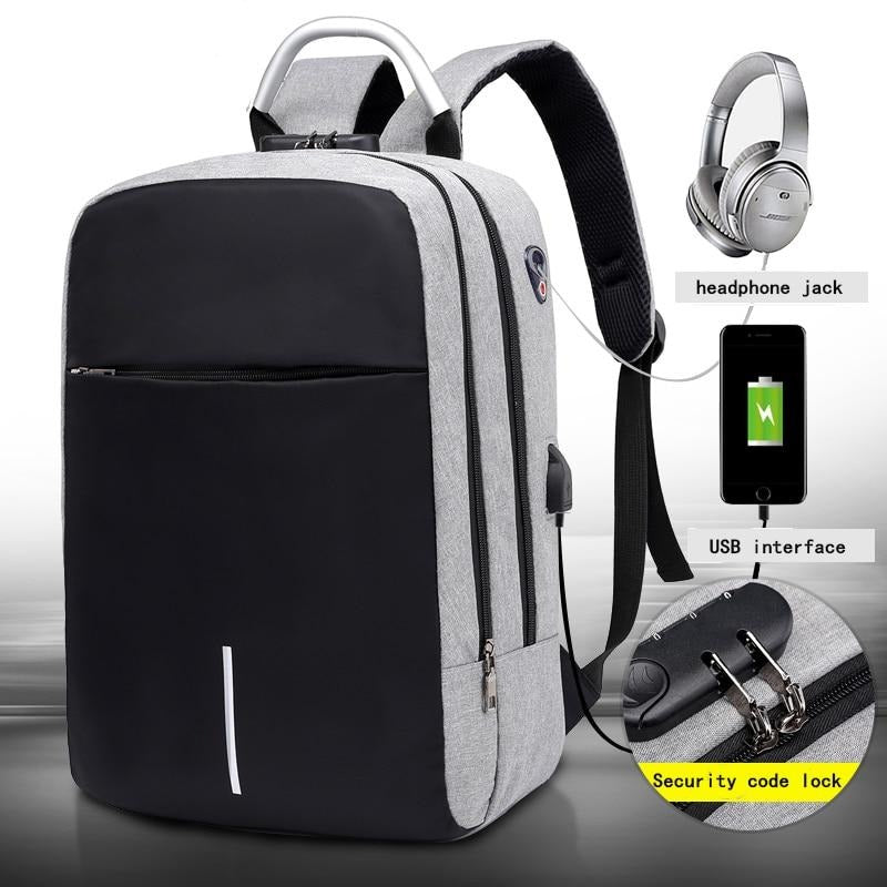 SafeCarry Water-Resistant Anti-Theft Backpack with USB Charging Port – Secure & Stylish Travel Companion