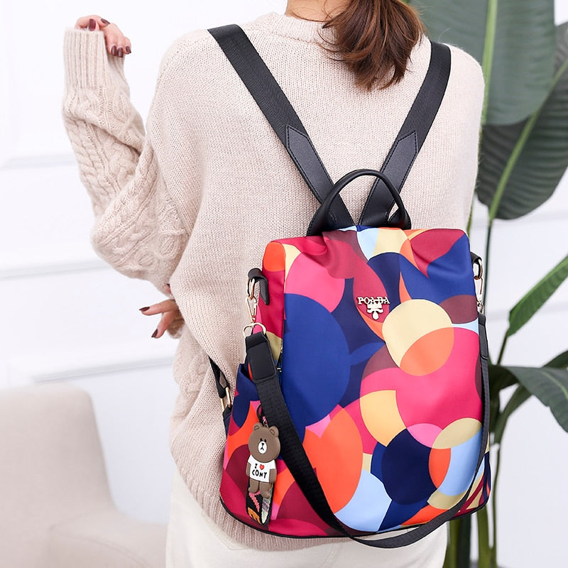 Enhanced Product Title: **SafeHold Women's Water-Resistant Anti-Theft Backpack with Multiple Compartments - Stylish & Secure Travel Bag**