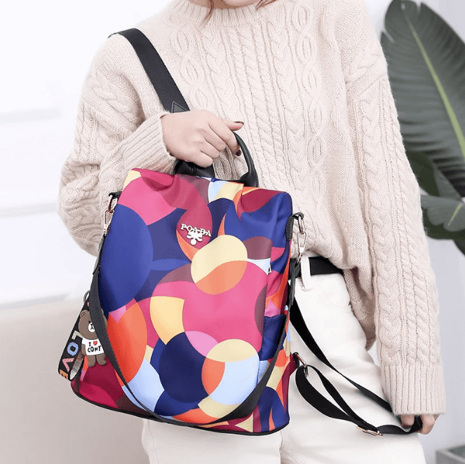 Enhanced Product Title: **SafeHold Women's Water-Resistant Anti-Theft Backpack with Multiple Compartments - Stylish & Secure Travel Bag**