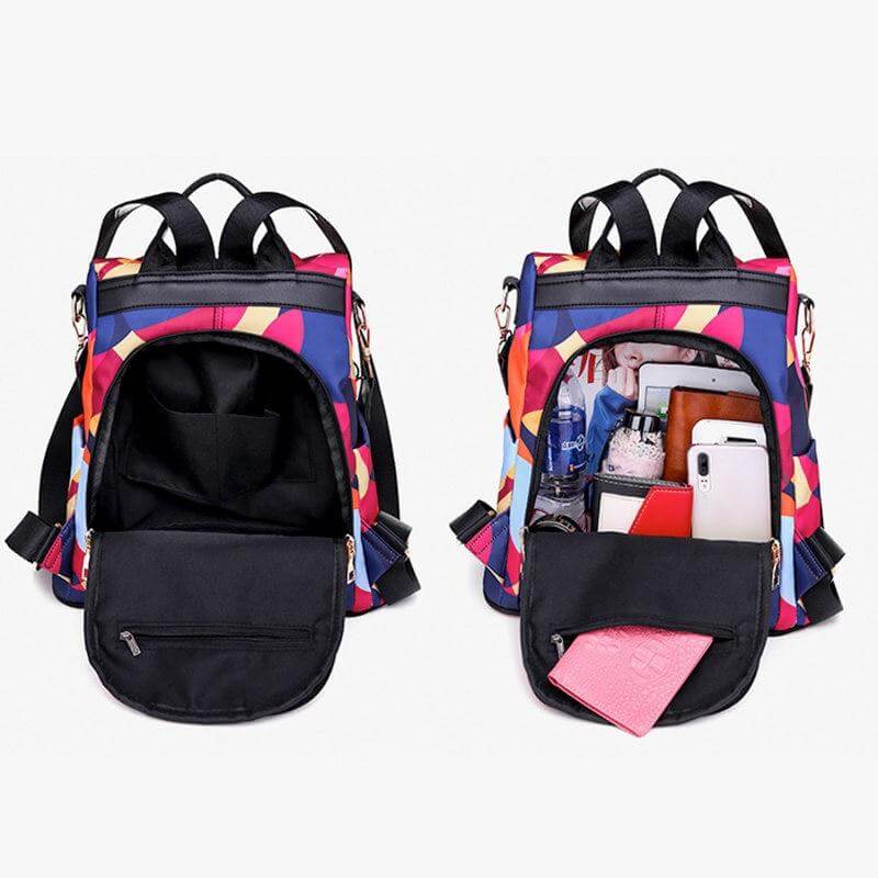 Enhanced Product Title: **SafeHold Women's Water-Resistant Anti-Theft Backpack with Multiple Compartments - Stylish & Secure Travel Bag**