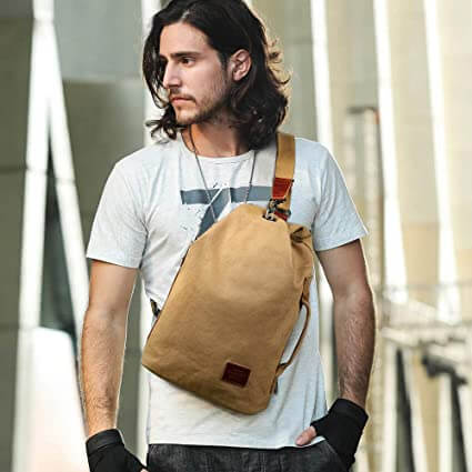 Water-Resistant MultiWear Canvas Crossbody Bag with Anti-Theft Pocket – Stylish & Secure Travel Accessory