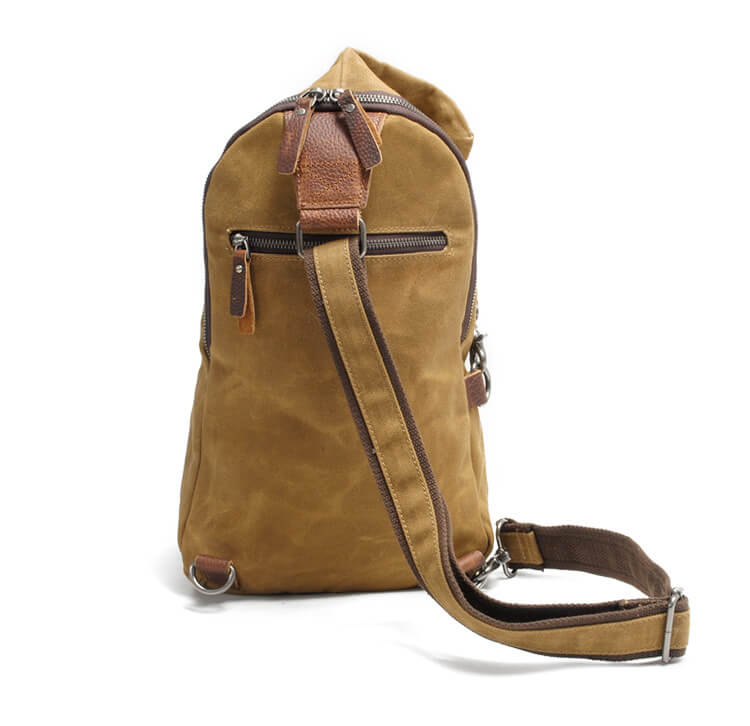 Water-Resistant Canvas Crossbody Bag with Anti-Theft Pocket - MultiWear