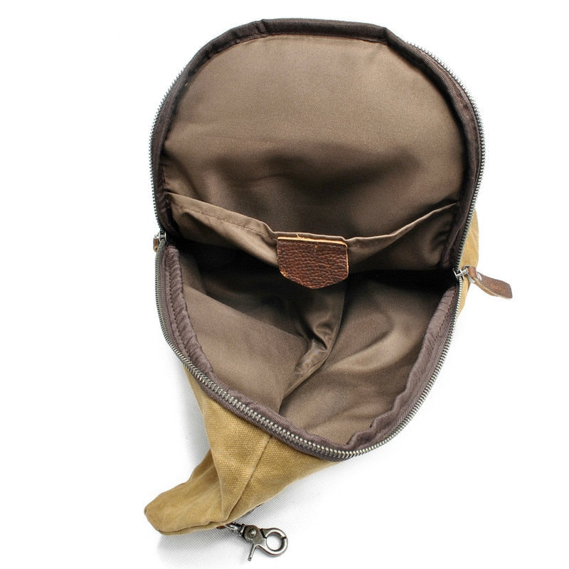Water-Resistant Canvas Crossbody Bag with Anti-Theft Pocket - MultiWear