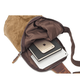 Water-Resistant Canvas Crossbody Bag with Anti-Theft Pocket - MultiWear