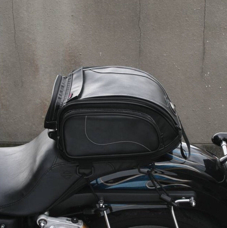 Water-Resistant Expandable Motorcycle Tail Bag - Durable Storage Solution for Riders