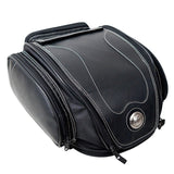 Water-Resistant Expandable Motorcycle Tail Bag - Durable Storage Solution for Riders