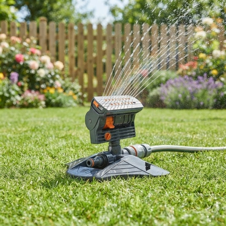 Oscillating Lawn Sprinkler – 16 Turbo Nozzles, 280m² Coverage & 4 Spray Modes