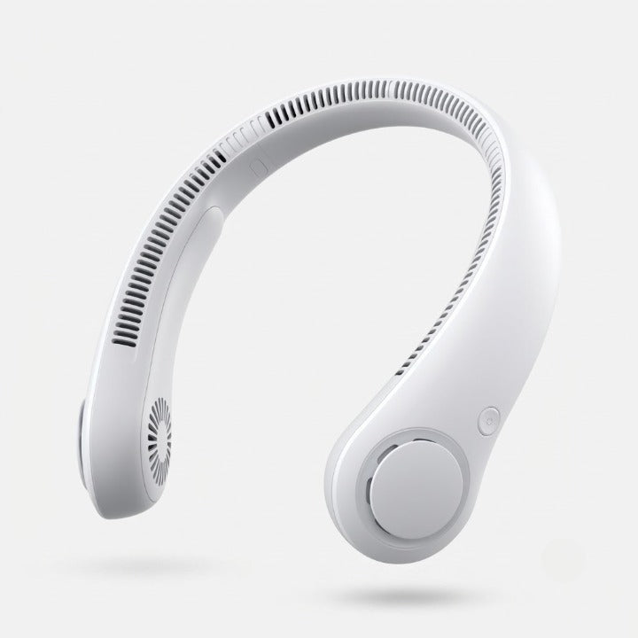 Portable Bladeless Neck Fan – Hands-Free, USB Rechargeable & Under 36dB Quiet