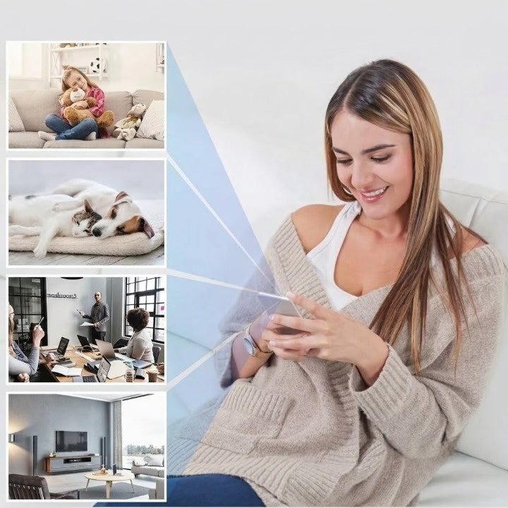 Mini Überwachungskamera mit Schwenkarm – WLAN und KI-Erkennung