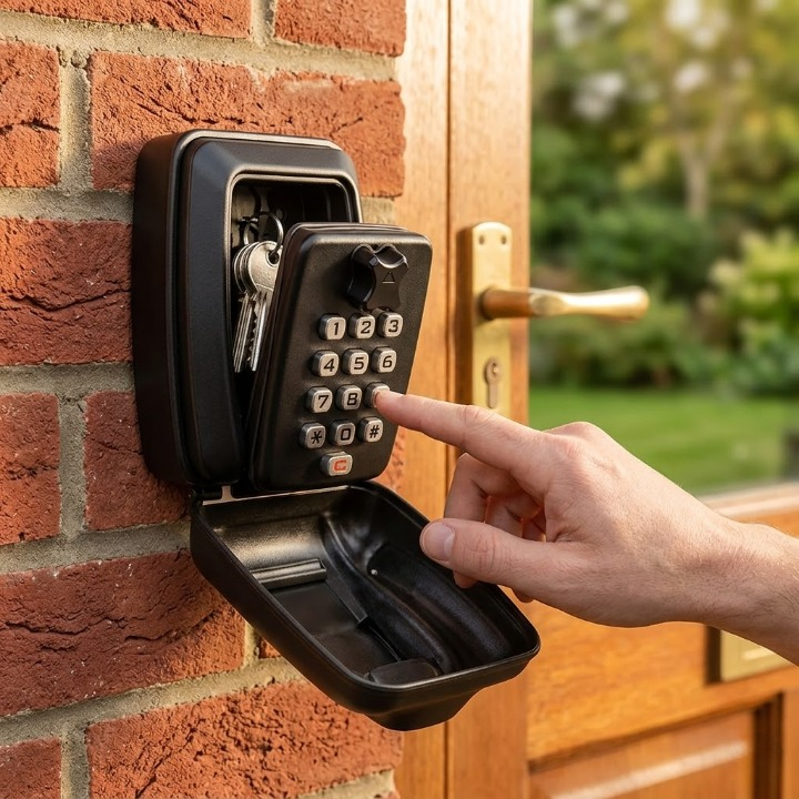 Combination Key Safe – Weatherproof Zinc Alloy, Wall-Mounted, 15×11×9cm