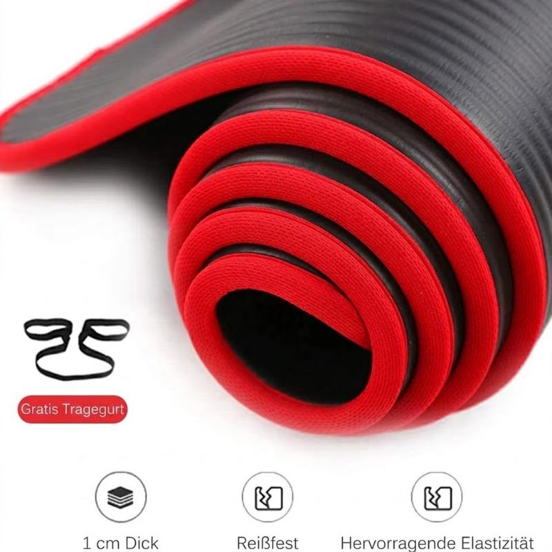 Extra Thick Yoga Mat 1cm – Non-Slip, 183×61cm & 4 Colors with Carry Bag