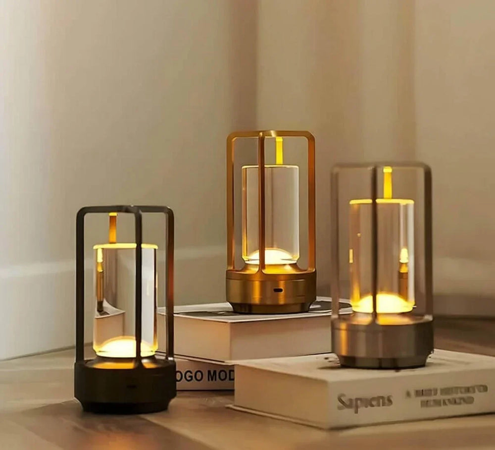 Portable Waterproof Crystal Table Lamp - AuroraGlow | Elegant LED Lighting for Indoor & Outdoor Use
