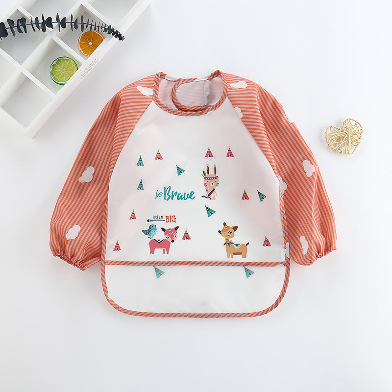 Waterproof Baby Bib with Sleeves - Adjustable, Easy-Clean, and Mess-Free Feeding Solution for Infants and Toddlers