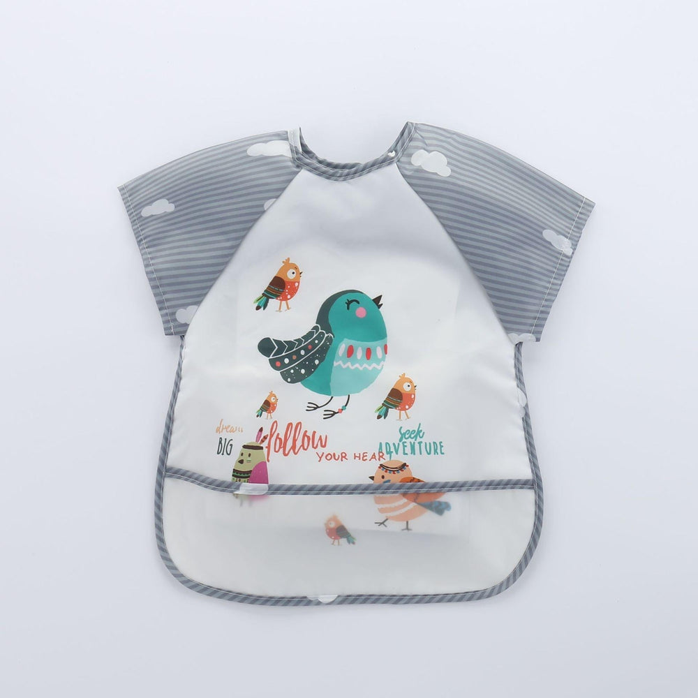 Waterproof Baby Bib with Sleeves - Adjustable, Easy-Clean, and Mess-Free Feeding Solution for Infants and Toddlers