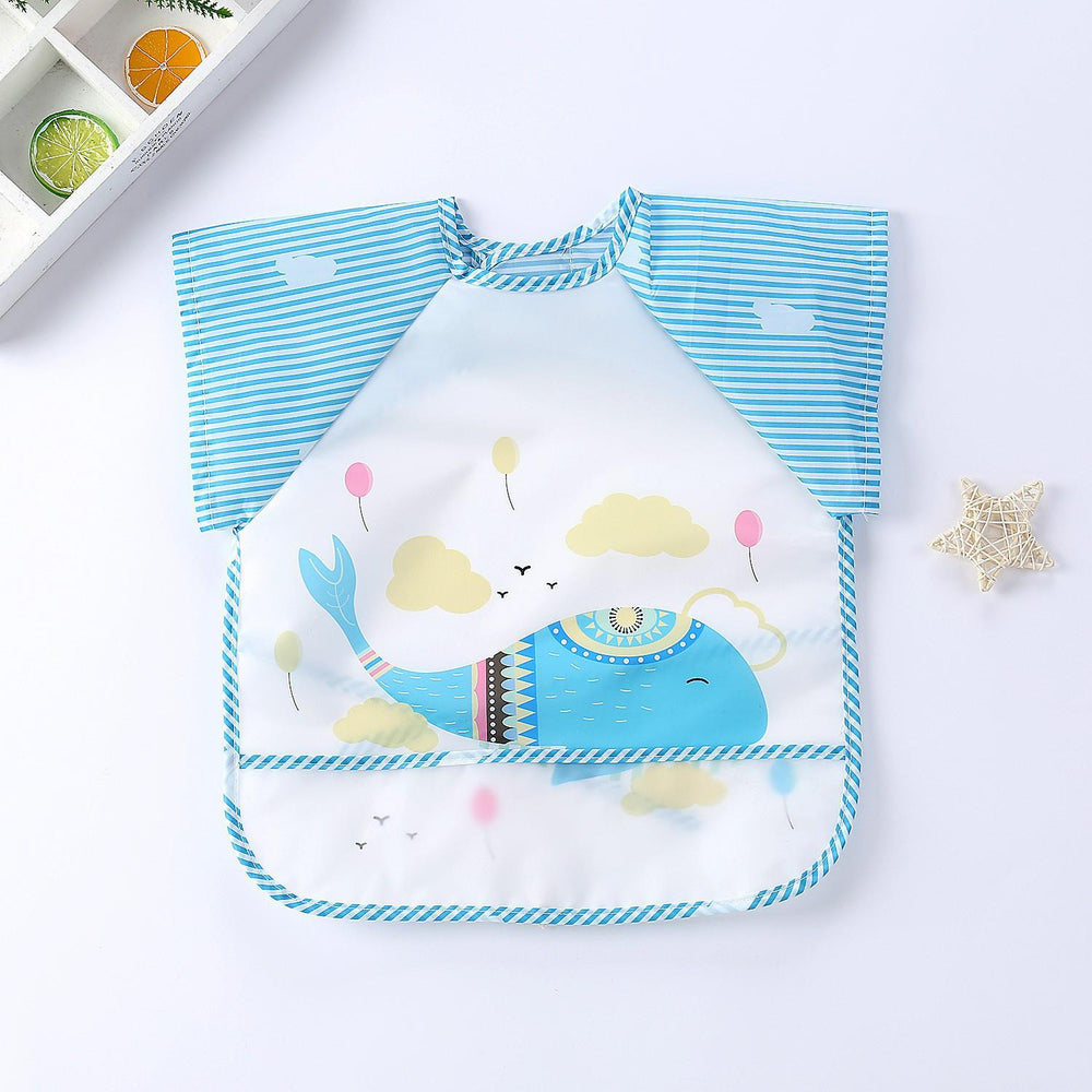 Waterproof Baby Bib with Sleeves - Adjustable, Easy-Clean, and Mess-Free Feeding Solution for Infants and Toddlers