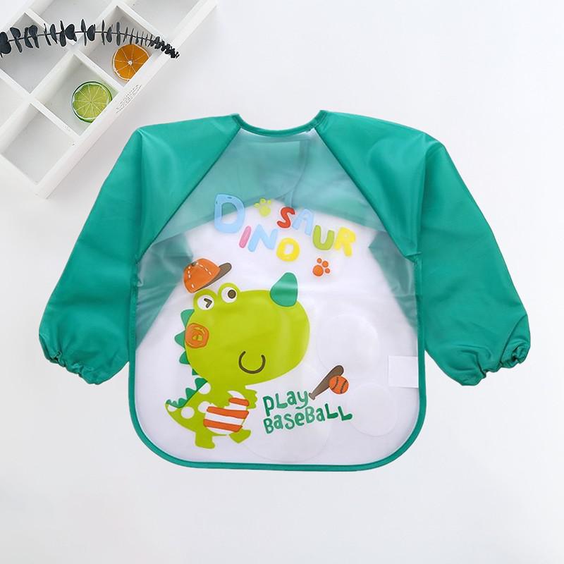 Waterproof Baby Bib with Sleeves - Adjustable, Easy-Clean, and Mess-Free Feeding Solution for Infants and Toddlers