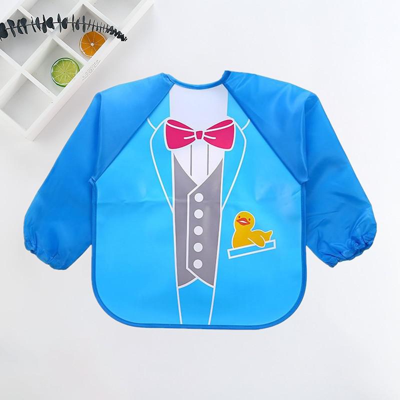 Waterproof Baby Bib with Sleeves - Adjustable, Easy-Clean, and Mess-Free Feeding Solution for Infants and Toddlers
