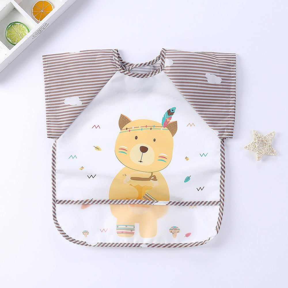 Waterproof Baby Bib with Sleeves - Adjustable, Easy-Clean, and Mess-Free Feeding Solution for Infants and Toddlers