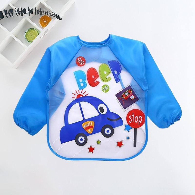 Waterproof Baby Bib with Sleeves - Adjustable, Easy-Clean, and Mess-Free Feeding Solution for Infants and Toddlers