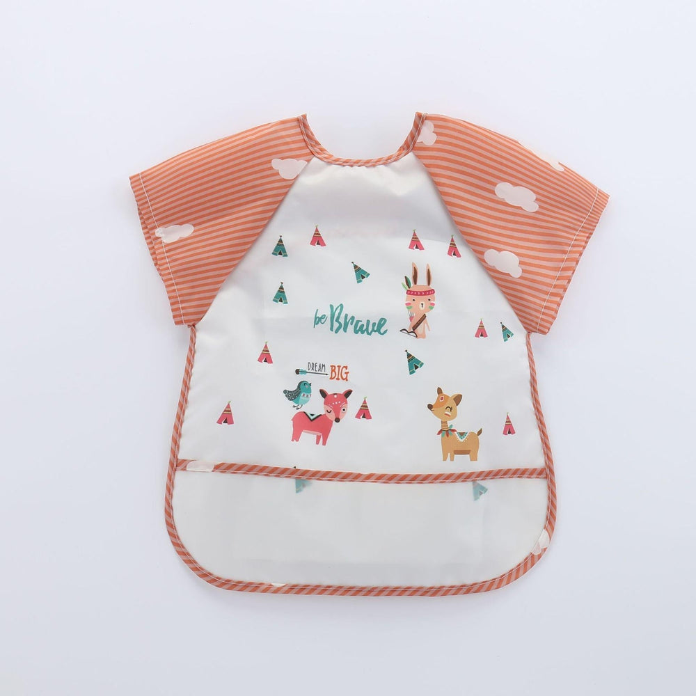 Waterproof Baby Bib with Sleeves - Adjustable, Easy-Clean, and Mess-Free Feeding Solution for Infants and Toddlers