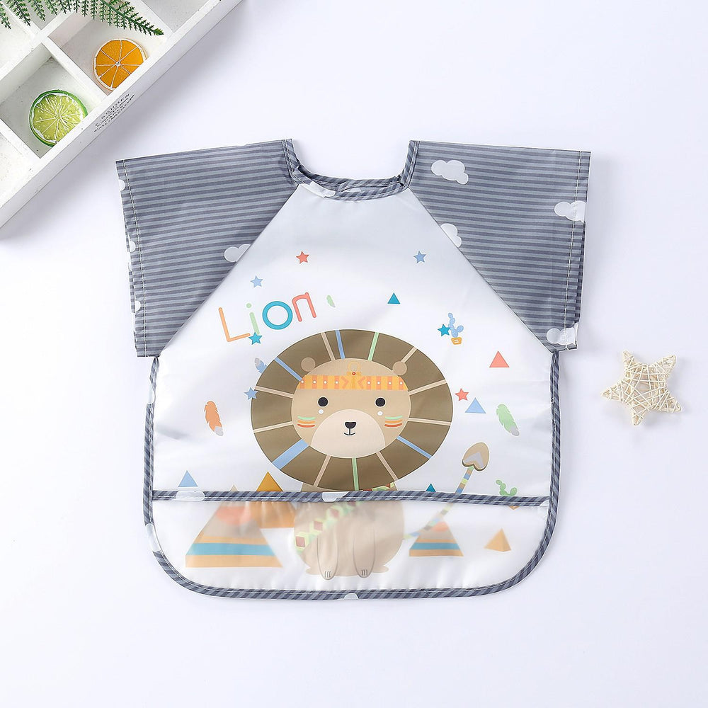 Waterproof Baby Bib with Sleeves - Adjustable, Easy-Clean, and Mess-Free Feeding Solution for Infants and Toddlers