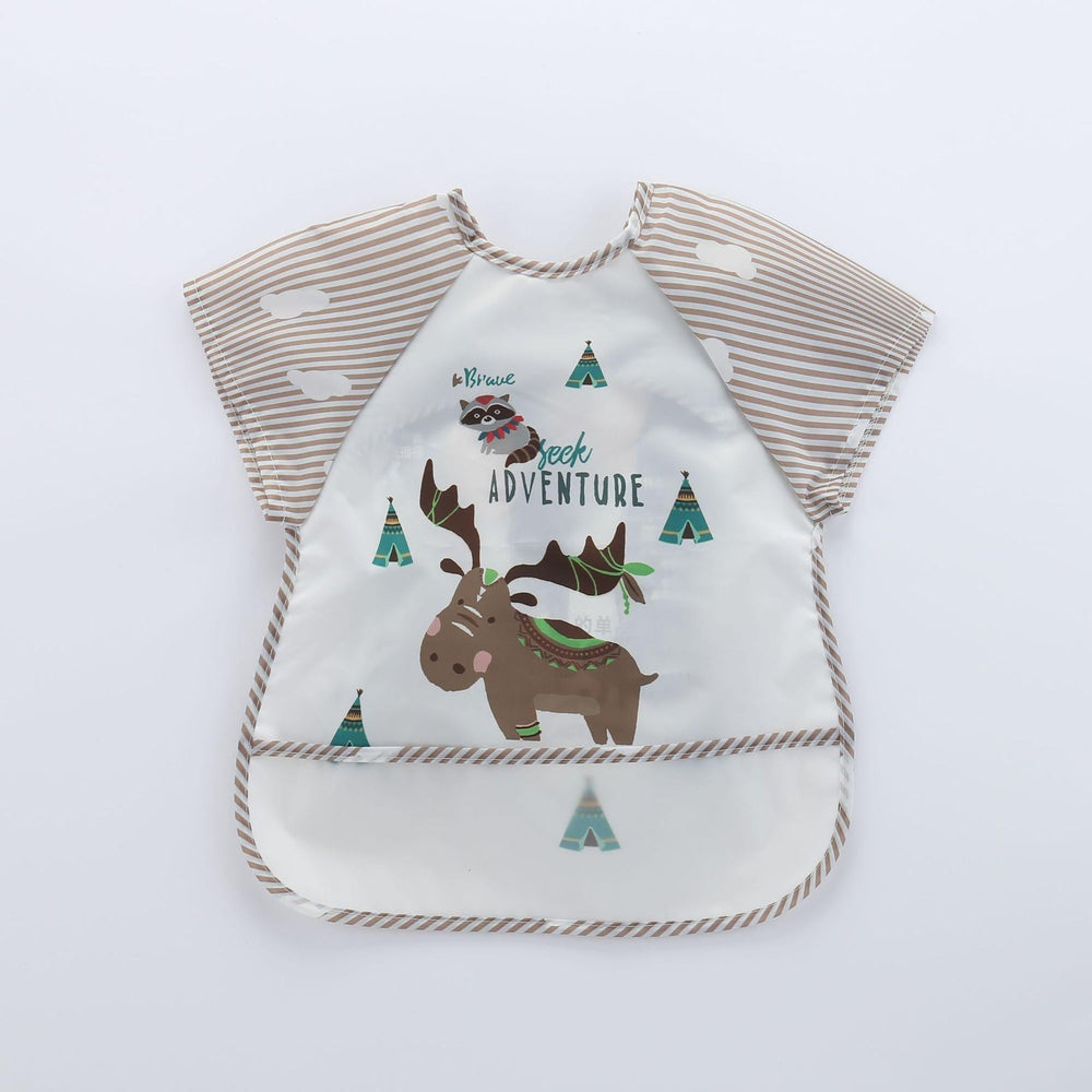 Waterproof Baby Bib with Sleeves - Adjustable, Easy-Clean, and Mess-Free Feeding Solution for Infants and Toddlers