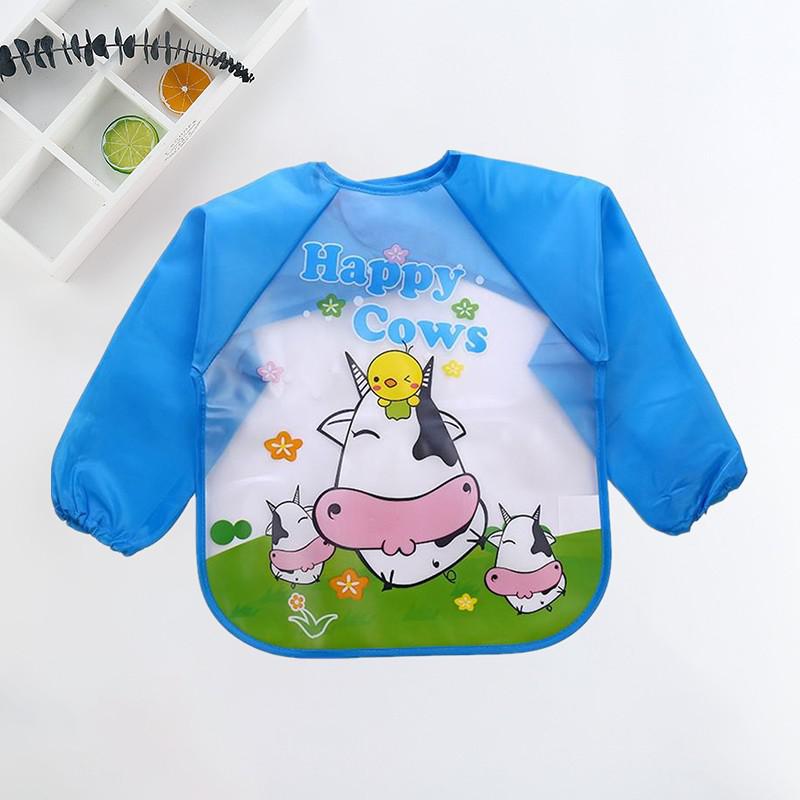 Waterproof Baby Bib with Sleeves - Adjustable, Easy-Clean, and Mess-Free Feeding Solution for Infants and Toddlers