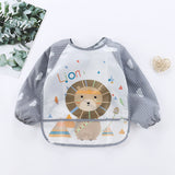 Waterproof Baby Bib with Sleeves - Adjustable, Easy-Clean, and Mess-Free Feeding Solution for Infants and Toddlers