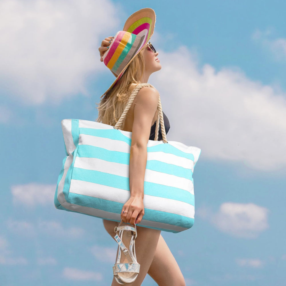 Waterproof Large Tote Bag with Zippered Storage – Perfect for Work, Play, and Travel