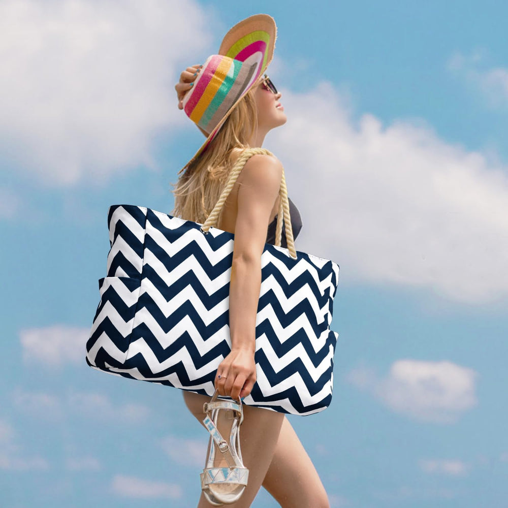 Waterproof Large Tote Bag with Zippered Storage – Perfect for Work, Play, and Travel