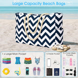 Waterproof Large Tote Bag with Zippered Storage – Perfect for Work, Play, and Travel