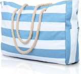 Waterproof Large Tote Bag with Zippered Storage – Perfect for Work, Play, and Travel