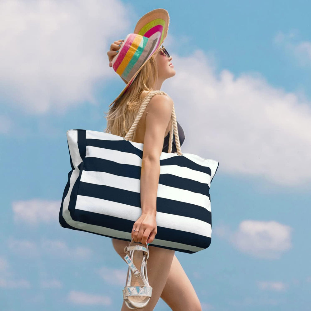 Waterproof Large Tote Bag with Zippered Storage – Perfect for Work, Play, and Travel