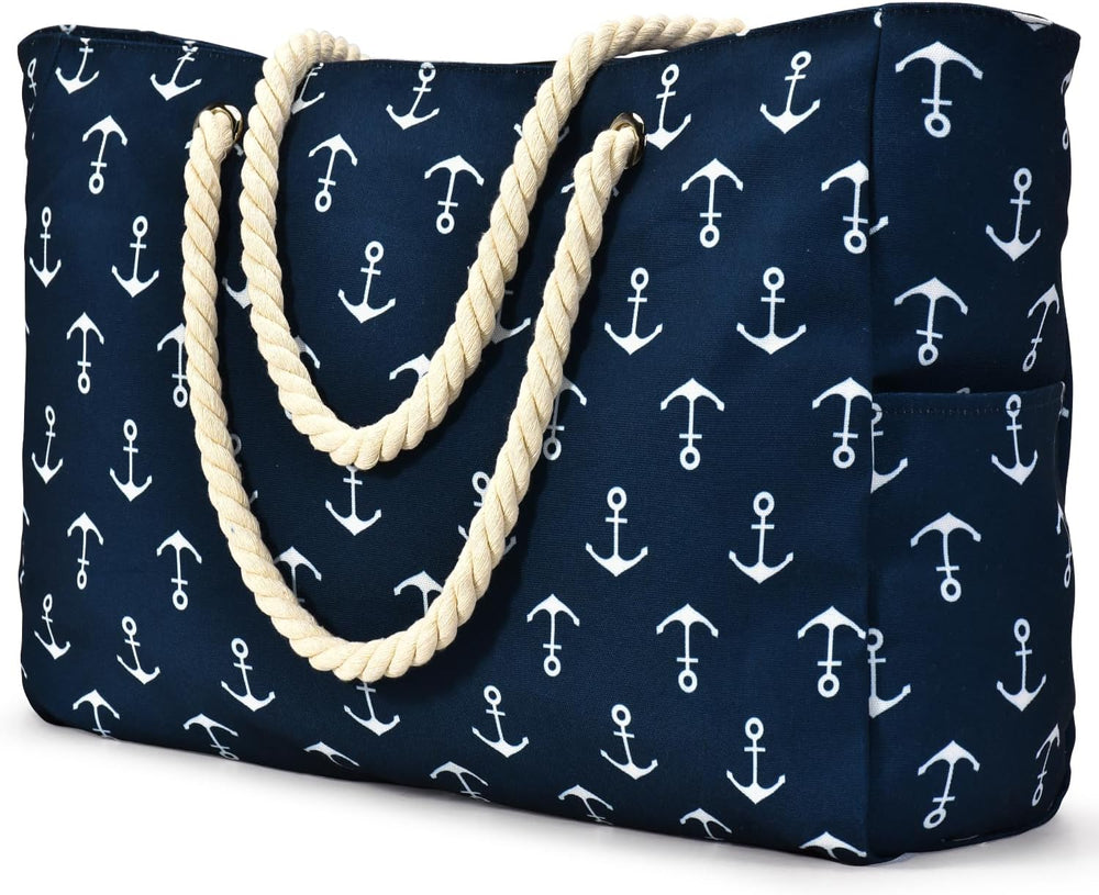 Waterproof Large Tote Bag with Zippered Storage – Perfect for Work, Play, and Travel