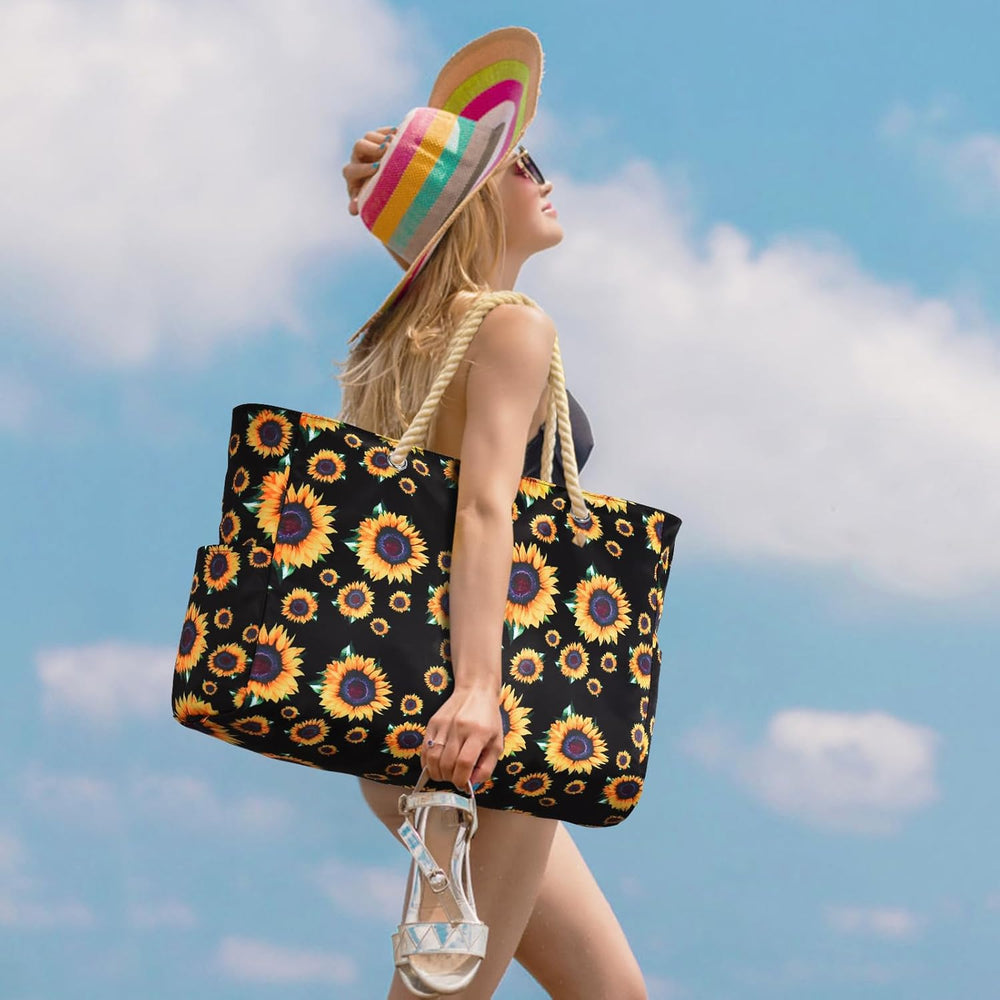 Waterproof Large Tote Bag with Zippered Storage – Perfect for Work, Play, and Travel