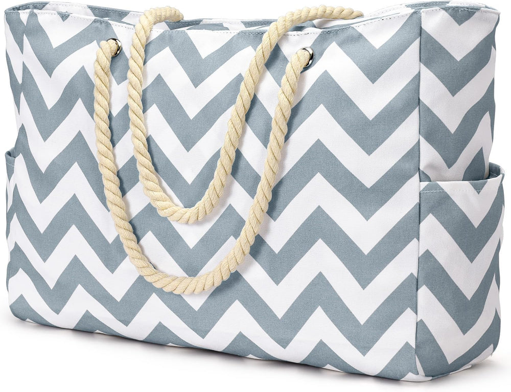 Waterproof Large Tote Bag with Zippered Storage – Perfect for Work, Play, and Travel