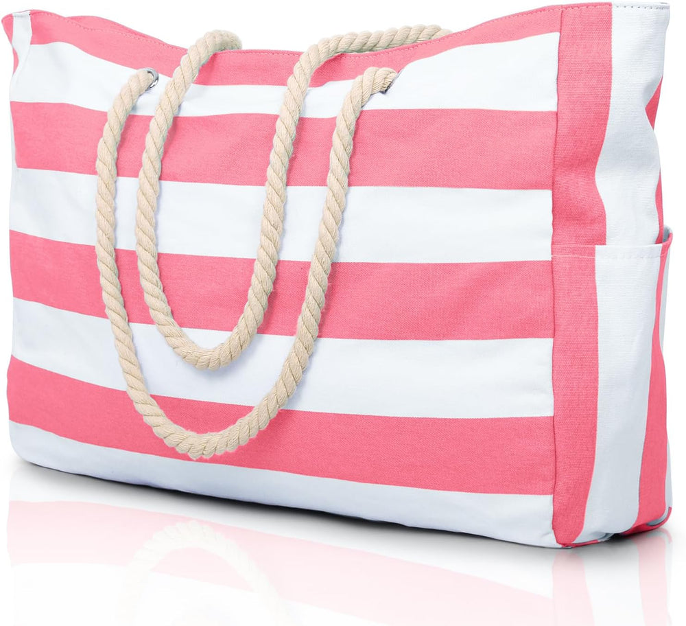 Waterproof Large Tote Bag with Zippered Storage – Perfect for Work, Play, and Travel