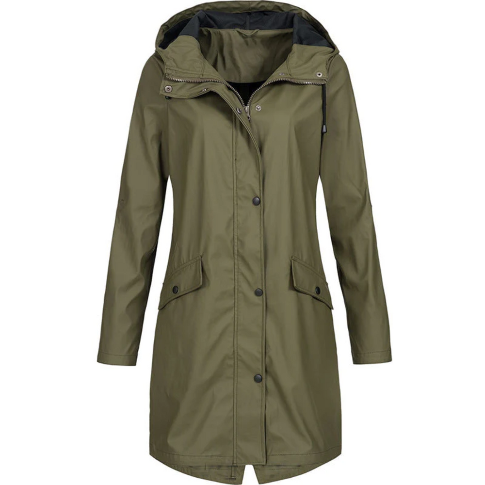 Waterproof Long Ladies' Raincoat - Luna