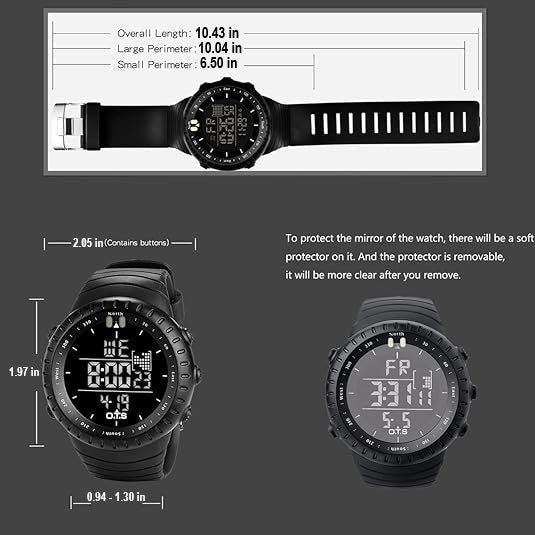 Henry Waterproof Men's Digital Sports Watch - Durable, Stylish & Multi-Function for Active Lifestyles