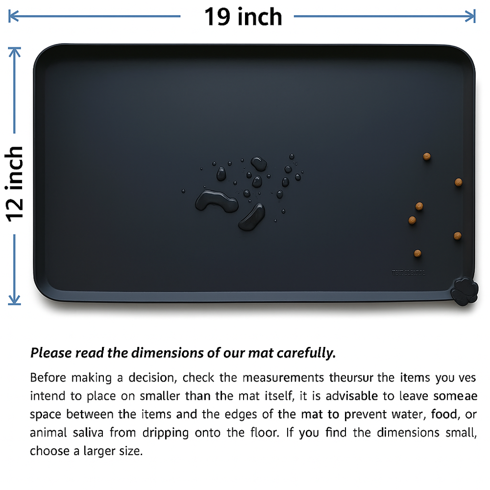 Waterproof Pet Feeding Mat - Floor Protection for Mess-Free Mealtime