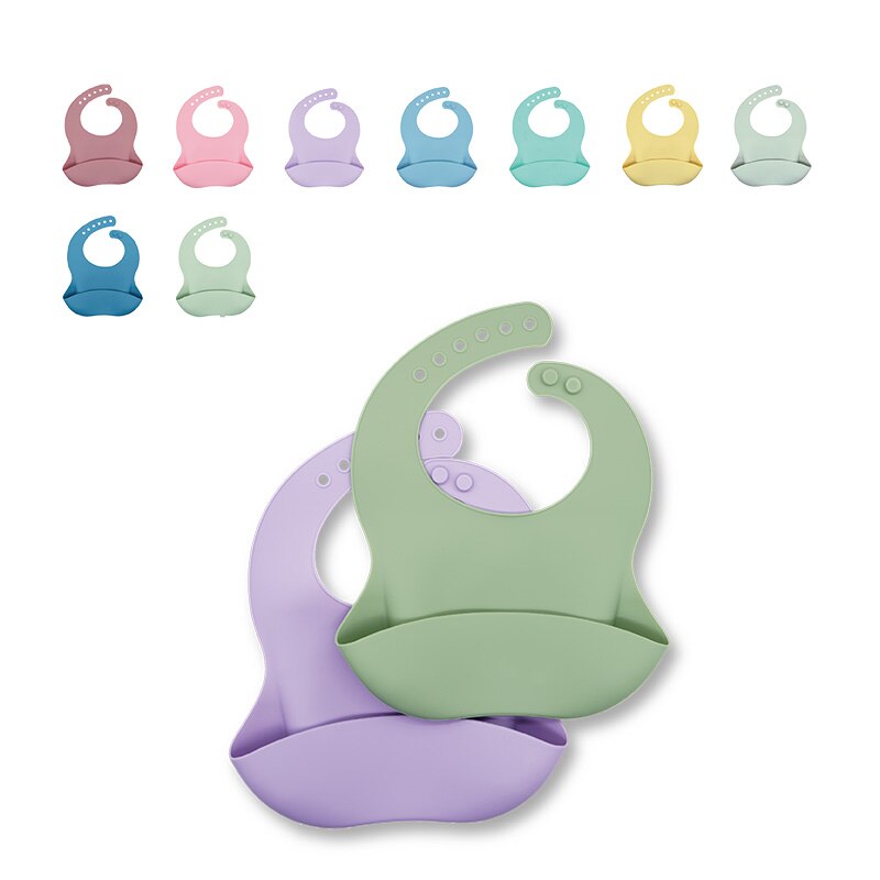 Waterproof Soft Silicone Baby Bibs - Cute Animal Print Design for Easy Clean-Up
