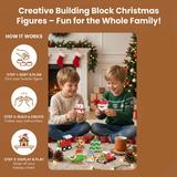 Christmas Building Block Figures – Santa, Elf, Snowman & Tree Sets