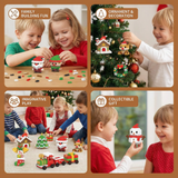 Christmas Building Block Figures – Santa, Elf, Snowman & Tree Sets