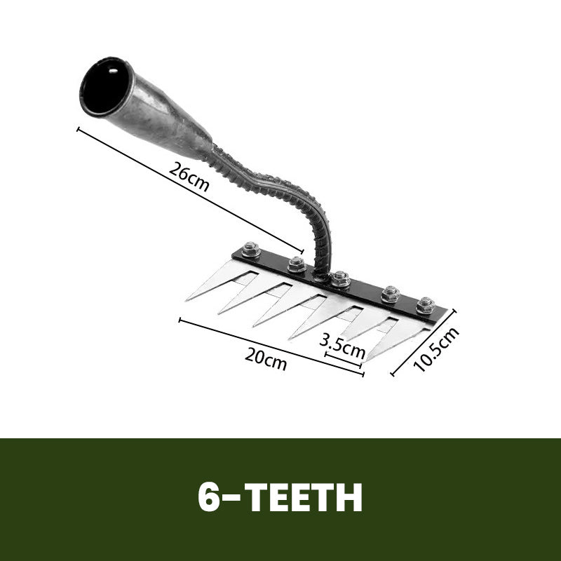 Enhanced Product Title: "Kohlenstoffstahl Unkrautrechen mit spitzen Zinken – Robuste Gartenwerkzeuge für effektives Unkrautjäten" 

This title includes relevant keywords while providing a clear description of the product's material and purpose, making it