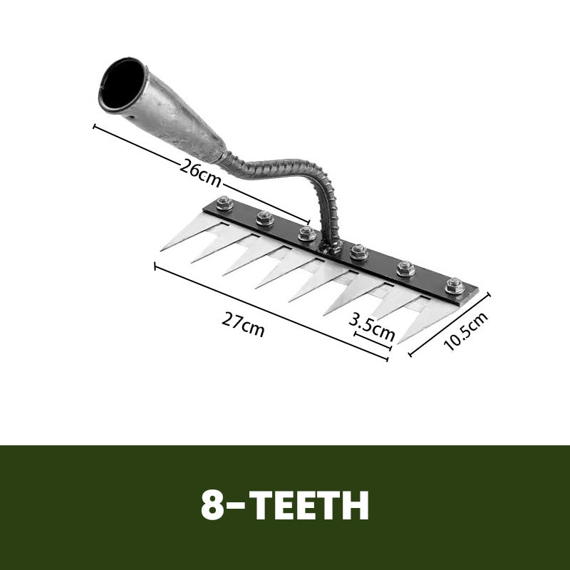 Enhanced Product Title: "Kohlenstoffstahl Unkrautrechen mit spitzen Zinken – Robuste Gartenwerkzeuge für effektives Unkrautjäten" 

This title includes relevant keywords while providing a clear description of the product's material and purpose, making it