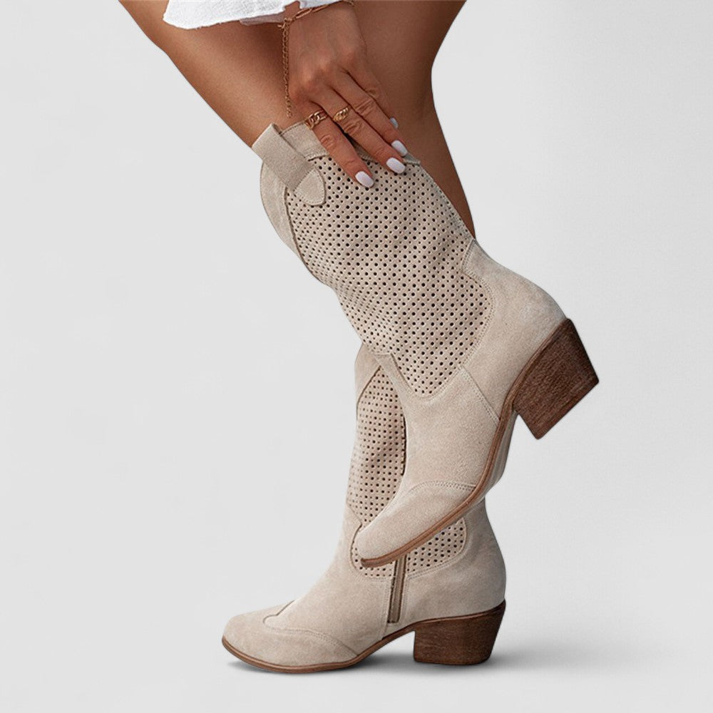 Women's relaxed western boots, view 2