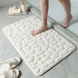 Memory Foam Bath Mat – Pebble Design, Non-Slip & Quick-Dry