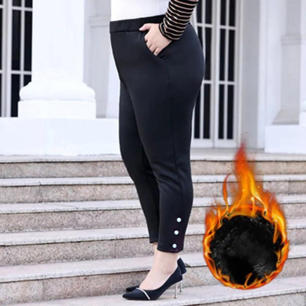 Plus Size Winter Formal Office Pants for Women - Stylish & Comfortable Workwear