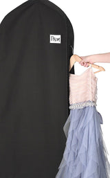 Water-Repellent Zippered Garment Bag with Accessory Pocket - Durable Travel Storage Solution for Clothing & Accessories